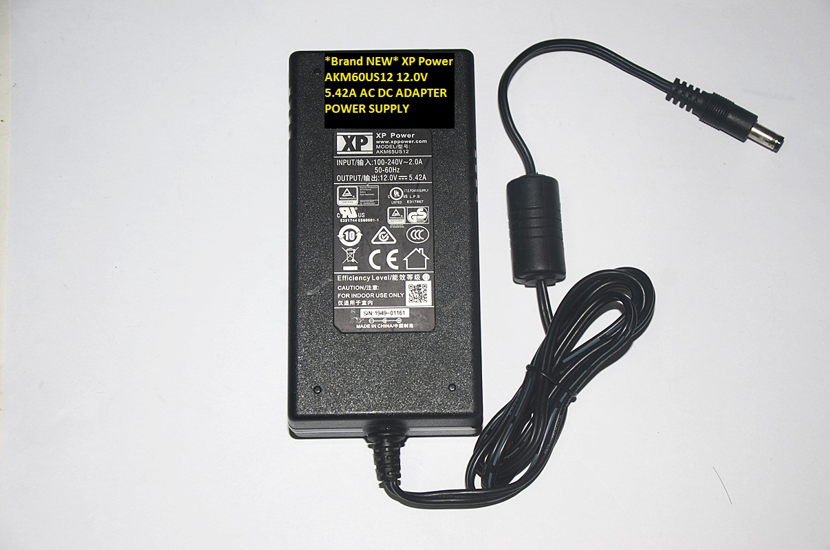 *Brand NEW* 12.0V 5.42A XP Power AKM60US12 AC DC ADAPTER POWER SUPPLY - Click Image to Close